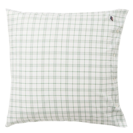 Lexington White/Green Checked Lyocell/Cotton Kissenbezug 80x80