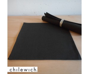 Chilewich Serviette Single schwarz/ espresso zweifarbig 2-er Set