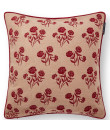 Lexington Flower EmbroideRot Wool Mix Dekokissenbezug Beige/Rot, 50x50